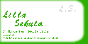 lilla sekula business card